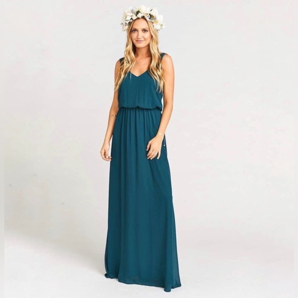 Show Me Your MuMu Emerald Green Kendall Maxi Dress Medium